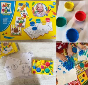 Malen mit Fingermalfarben – Beschäftigungsidee für Kinder